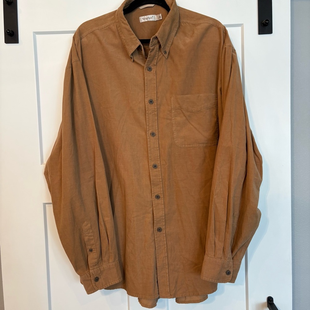 Vintage Sedgefield Corduroy Button Down Shirt Men’s XXL